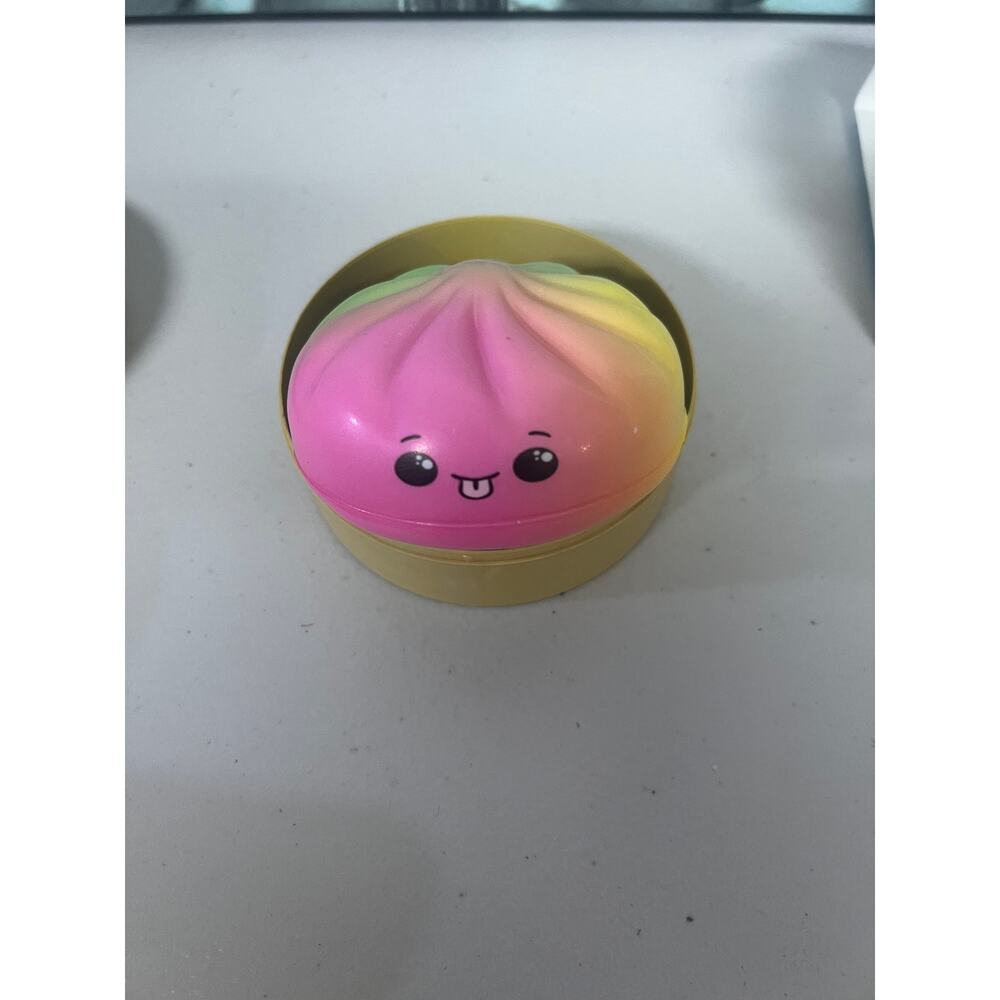 Cute Bao Squishy Fidget Toy + Steamer Case, Random Color